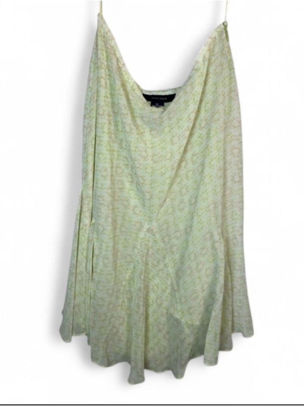 Jones Wear Lime Godet Chiffon Skirt Sz 12 Flirty Skater Festival Coquette